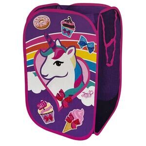 JoJo Siwa Sparkle Shine Unicorn Pop Up Laundry Hamper Storage Lightweight Mesh